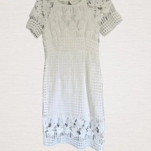 LACE & HEELS BOUTIQUE - lace/crochet style dress - size 10 - Picture 3 of 12